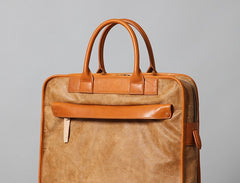Genuine Leather Mens Briefcase Work Bag Laptop Bag Business Bag for Men
