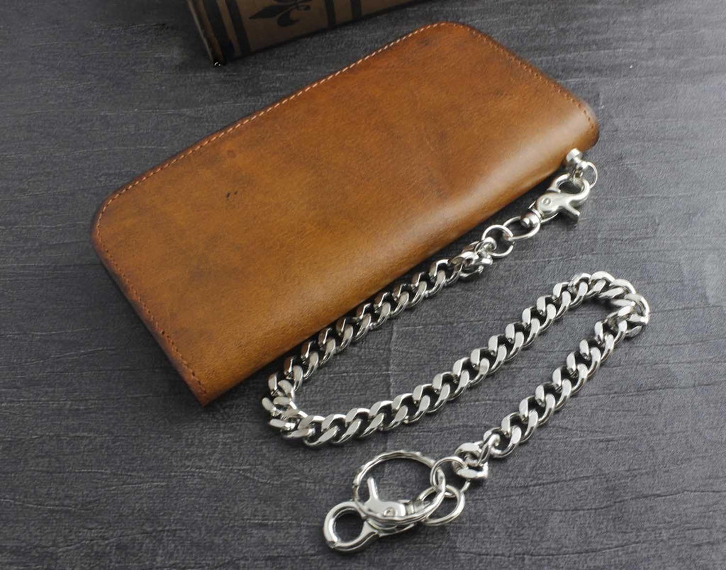 Cool Genuine leather long wallet for men phone clutch Long wallets for