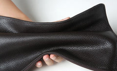 Genuine Leather Mens Clutch Cool Wallet Zipper Clutch Wristlet Bag Wallet for Men