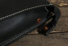 Genuine Leather Mens Clutch Cool Wallet Zipper Clutch Wristlet Bag Wallet for Men