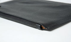 Genuine Leather Mens Clutch Cool Wallet Zipper Clutch Wristlet Bag Wallet for Men