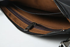 Genuine Leather Mens Clutch Cool Wallet Zipper Clutch Wristlet Bag Wallet for Men