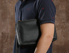Genuine Leather Mens Clutch Cool Wallet Zipper Clutch Wristlet Bag Wallet for Men