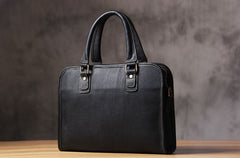 Genuine Leather Mens Coffee Briefcase Shoulder Bag Work Bag Laptop Bag Business Bag for Men