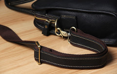 Genuine Leather Mens Coffee Briefcase Shoulder Bag Work Bag Laptop Bag Business Bag for Men