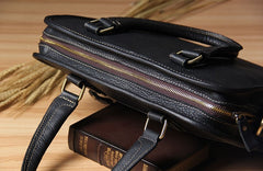 Genuine Leather Mens Coffee Briefcase Shoulder Bag Work Bag Laptop Bag Business Bag for Men