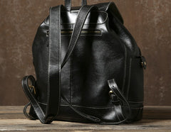 Genuine Leather Mens Cool Backpack Laptop Bag Large Travel Bag Hiking Bag for Men