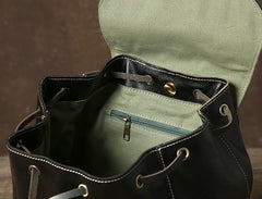 Genuine Leather Mens Cool Backpack Laptop Bag Large Travel Bag Hiking Bag for Men