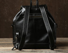 Genuine Leather Mens Cool Backpack Laptop Bag Large Travel Bag Hiking Bag for Men