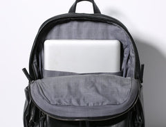 Genuine Leather Mens Cool Backpack Sling Bag Large Travel Bag Hiking Bag for Men