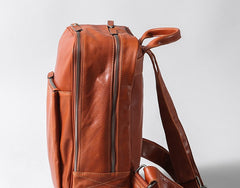 Genuine Leather Mens Cool Backpack Sling Bag Large Travel Bag Hiking Bag for Men