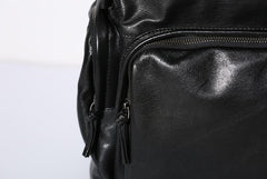 Genuine Leather Mens Cool Backpack Sling Bag Large Travel Bag Hiking Bag for Men