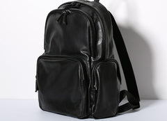 Genuine Leather Mens Cool Backpack Sling Bag Large Travel Bag Hiking Bag for Men