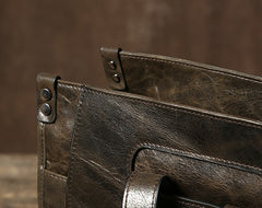 Genuine Leather Mens Cool Handbag Shoulder Bag Messenger Bag Laptop Bag for Men