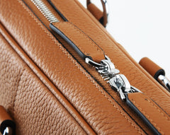 Genuine Leather Mens Cool Messenger Bag Briefcase Work Bag Business Bag Laptop Bag for men