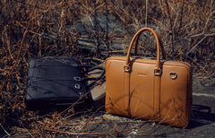 Genuine Leather Mens Cool Messenger Bag Briefcase Work Bag Business Bag Laptop Bag for men