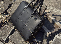 Genuine Leather Mens Cool Messenger Bag Briefcase Work Bag Business Bag Laptop Bag for men