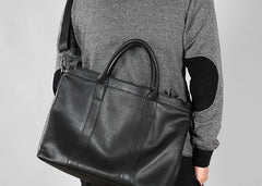 Genuine Leather Mens Cool Messenger Bag Briefcase Work Bag Business Bag Laptop Bag for men