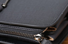 Genuine Leather Mens Cool Messenger Bag Briefcase Work Bag Business Bag Laptop Bag for men