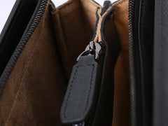 Genuine Leather Mens Cool Messenger Bag Briefcase Work Bag Business Bag Laptop Bag for men