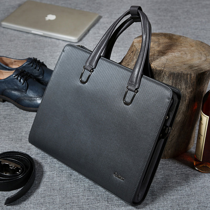 Genuine Leather Mens Cool Messenger Bag Briefcase Work Bag Business Bag Laptop Bag for men