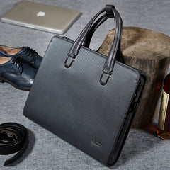 Genuine Leather Mens Cool Messenger Bag Briefcase Work Bag Business Bag Laptop Bag for men