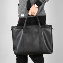 Genuine Leather Mens Cool Messenger Bag Briefcase Work Bag Business Bag Laptop Bag for men
