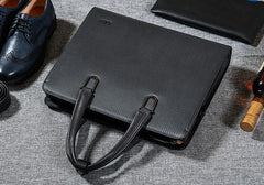 Genuine Leather Mens Cool Messenger Bag Briefcase Work Bag Business Bag Laptop Bag for men