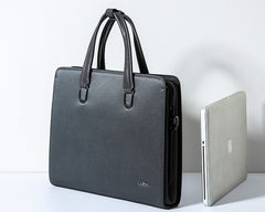 Genuine Leather Mens Cool Messenger Bag Briefcase Work Bag Business Bag Laptop Bag for men