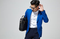 Genuine Leather Mens Cool Messenger Bag Large Briefcase Work Bag Business Bag Laptop Bag for men