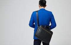 Genuine Leather Mens Cool Messenger Bag Large Briefcase Work Bag Business Bag Laptop Bag for men