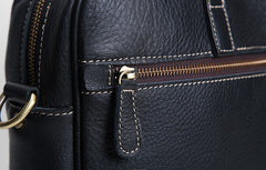 Genuine Leather Mens Cool Messenger Bag Large Briefcase Work Bag Business Bag Laptop Bag for men