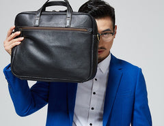 Genuine Leather Mens Cool Messenger Bag Large Briefcase Work Bag Business Bag Laptop Bag for men