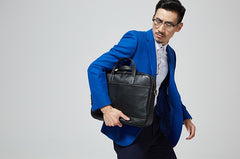 Genuine Leather Mens Cool Messenger Bag Large Briefcase Work Bag Business Bag Laptop Bag for men