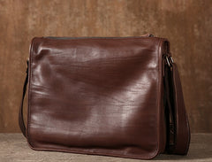 Genuine Leather Mens Cool Shoulder Bag Messenger Bag Chest Bag Bike Bag Cycling Bag for men