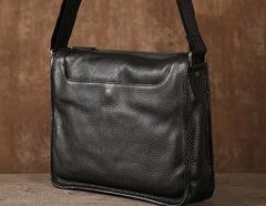 Genuine Leather Mens Cool Shoulder Bag Messenger Bag Chest Bag Bike Bag Cycling Bag for men
