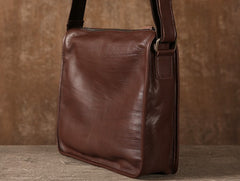 Genuine Leather Mens Cool Shoulder Bag Messenger Bag Chest Bag Bike Bag Cycling Bag for men