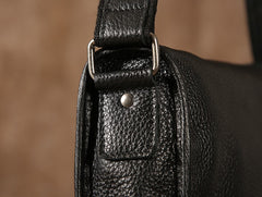 Genuine Leather Mens Cool Shoulder Bag Messenger Bag Chest Bag Bike Bag Cycling Bag for men