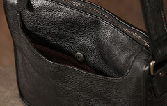 Genuine Leather Mens Cool Shoulder Bag Messenger Bag Chest Bag Bike Bag Cycling Bag for men