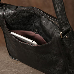 Genuine Leather Mens Cool Shoulder Bag Messenger Bag Chest Bag Bike Bag Cycling Bag for men