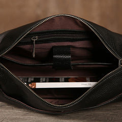 Genuine Leather Mens Cool Shoulder Bag Messenger Bag Chest Bag Bike Bag Cycling Bag for men