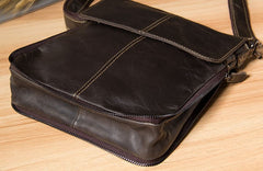 [On Sale]Genuine Leather Mens Cool Small Shoulder Bag Purse Messenger Bag Crossbody Bag for Men