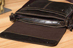 [On Sale]Genuine Leather Mens Cool Small Shoulder Bag Purse Messenger Bag Crossbody Bag for Men