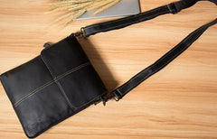 [On Sale]Genuine Leather Mens Cool Small Shoulder Bag Purse Messenger Bag Crossbody Bag for Men