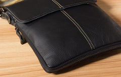 [On Sale]Genuine Leather Mens Cool Small Shoulder Bag Purse Messenger Bag Crossbody Bag for Men