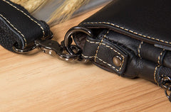 [On Sale]Genuine Leather Mens Cool Small Shoulder Bag Purse Messenger Bag Crossbody Bag for Men