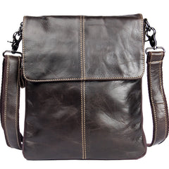 [On Sale]Genuine Leather Mens Cool Small Shoulder Bag Purse Messenger Bag Crossbody Bag for Men