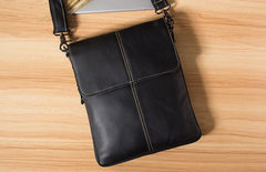 [On Sale]Genuine Leather Mens Cool Small Shoulder Bag Purse Messenger Bag Crossbody Bag for Men