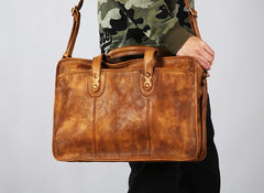 Genuine Leather Mens Large Travel Bag Cool Messenger Bag Shoulder Bag Laptop Bag Briefcase Weekender Bag for Men
