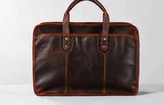 Genuine Leather Mens Large Travel Bag Cool Messenger Bag Shoulder Bag Laptop Bag Briefcase Weekender Bag for Men